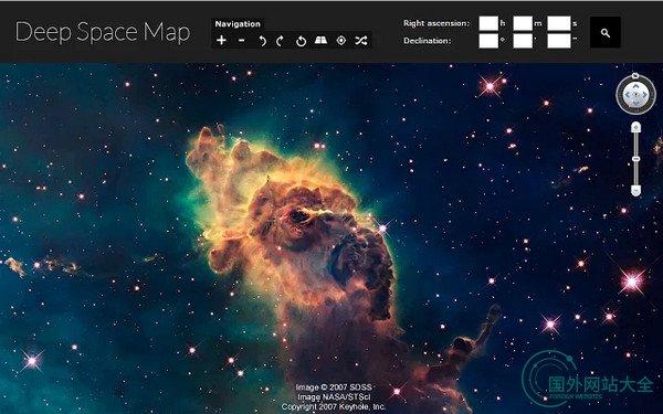 DeepspaceMap:在线太空地图模拟平台