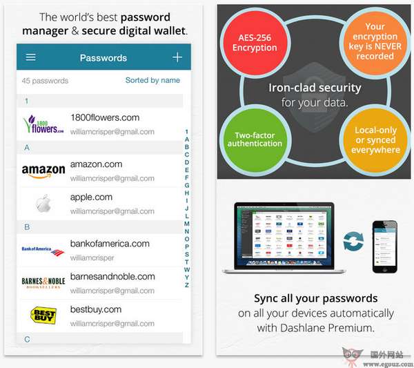 Dashlane:跨平台信息安全管理应用