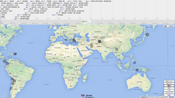 Earthquake:世界地震监测可视化地图