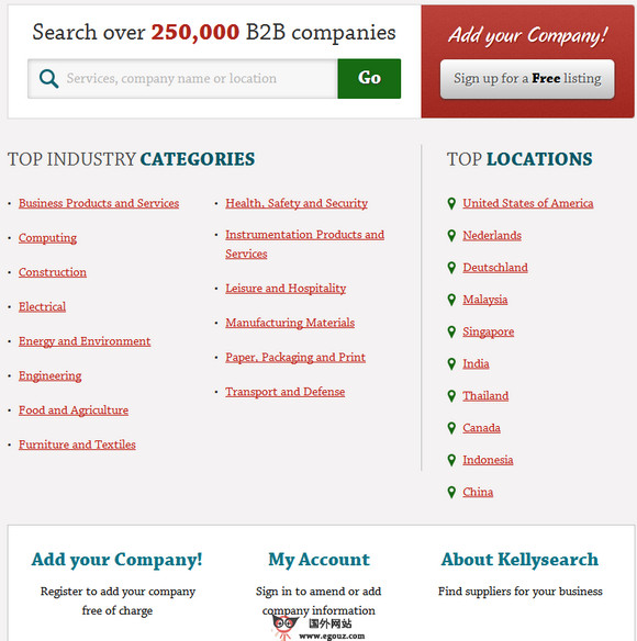 KellySearch:国际目录式B2B外贸搜索平台