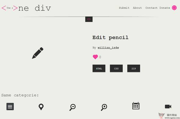 OneDiv:在线网页元素案例集合
