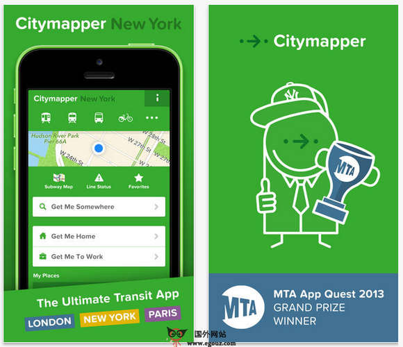 CityMapper:城市旅游交通地图查询网